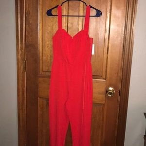 H&M red jumpsuit